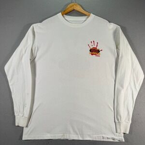 Vintage Coca Cola I Got Caught Red Handed Long Sleeve Shirt Mens Large White 90s